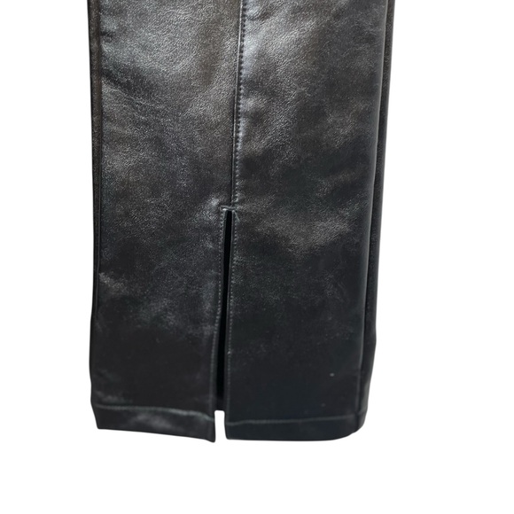AFRM Los Angeles Black Faux Leather Trousers, Size Medium - Picture 4 of 9